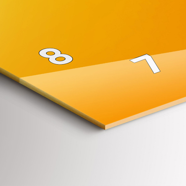 Horizontal wall clock Orange