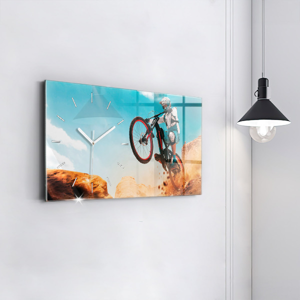 Horizontal wall clock Stuntman and adrenaline