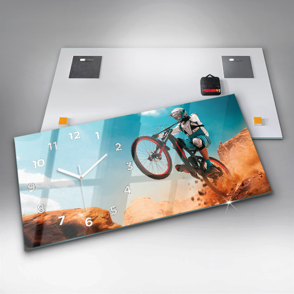 Horizontal wall clock Stuntman and adrenaline