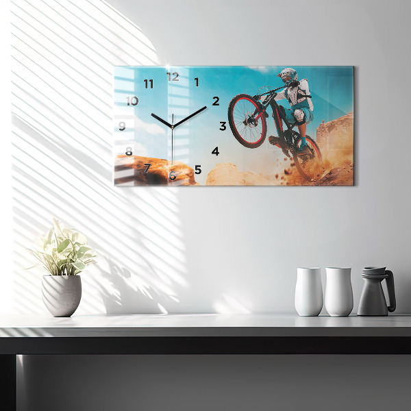 Horizontal wall clock Stuntman and adrenaline