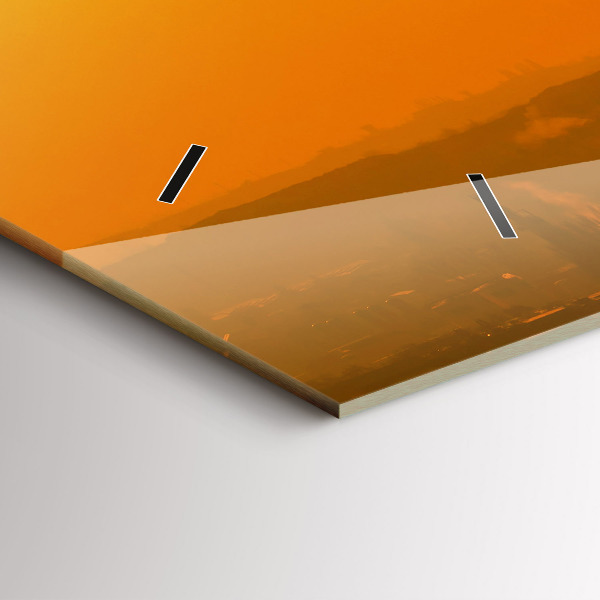 Horizontal wall clock View of the Brno Cathedral