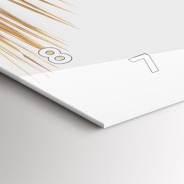 Horizontal wall clock Tropical leaves