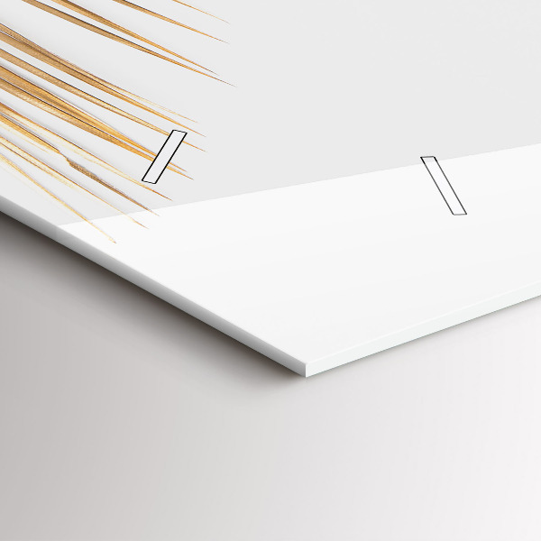 Horizontal wall clock Tropical leaves