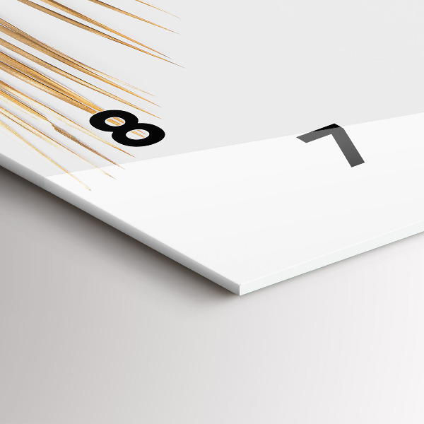 Horizontal wall clock Tropical leaves