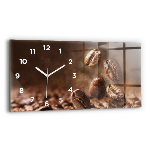 Horizontal wall clock Coffee beans