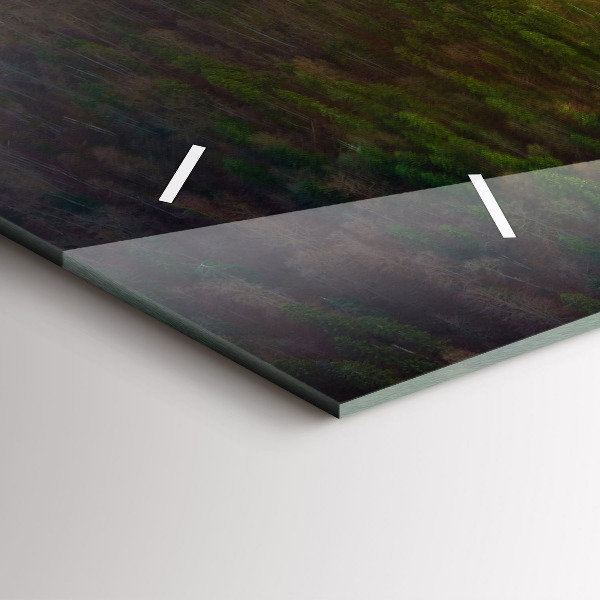 Horizontal wall clock Sunset over the mountains