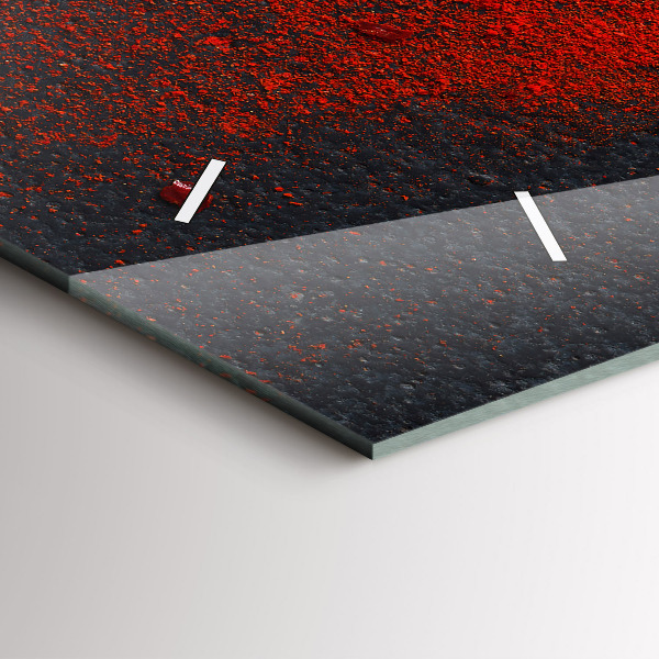 Horizontal wall clock Red spice