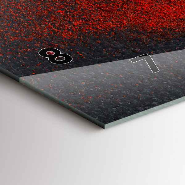 Horizontal wall clock Red spice