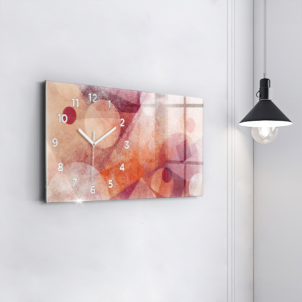 Horizontal wall clock Geometric Abstraction