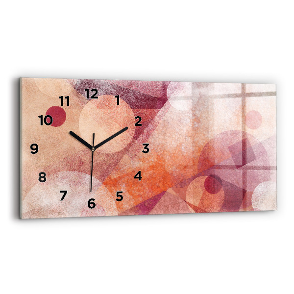 Horizontal wall clock Geometric Abstraction