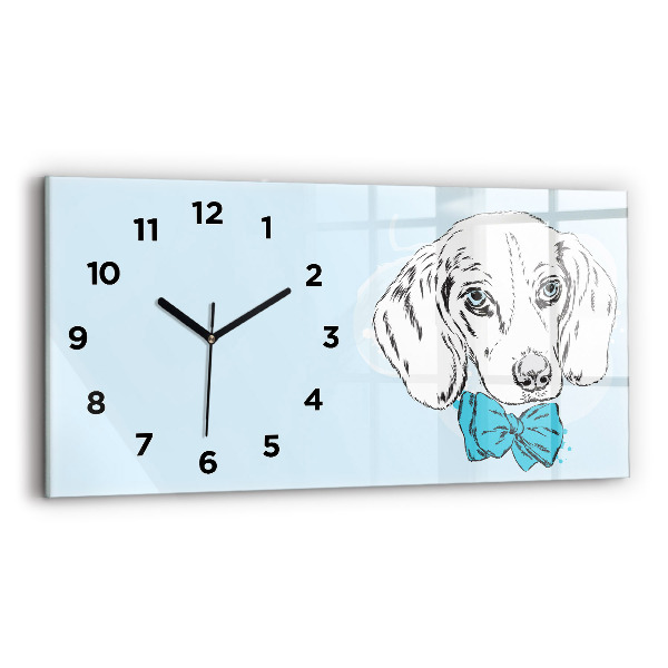 Horizontal wall clock Puppy dog