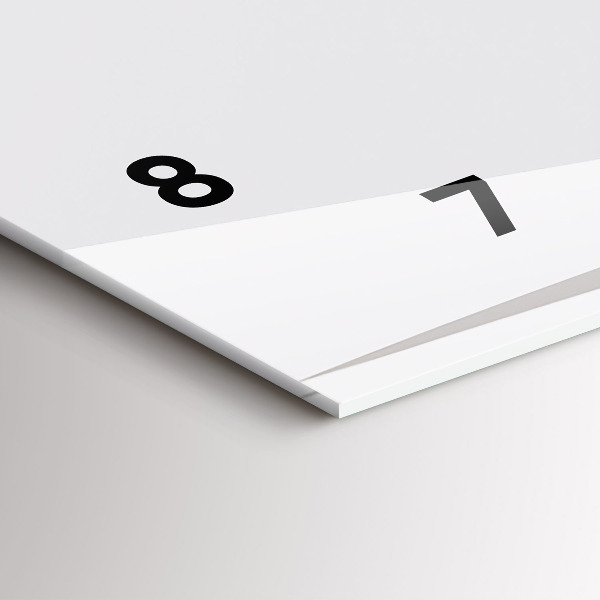 Horizontal wall clock Abstract leaves