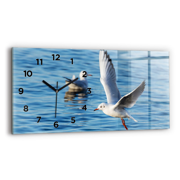 Horizontal wall clock Seagulls in Gdynia