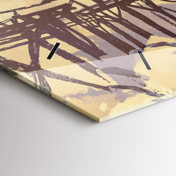 Horizontal wall clock Man on the old bridge