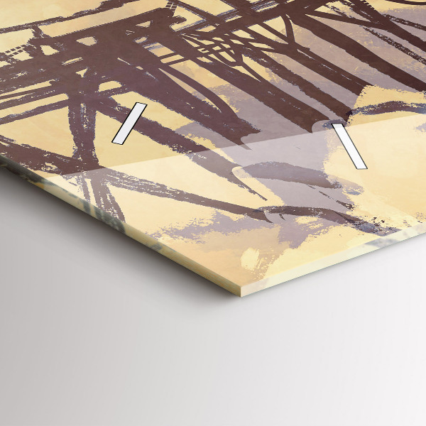 Horizontal wall clock Man on the old bridge