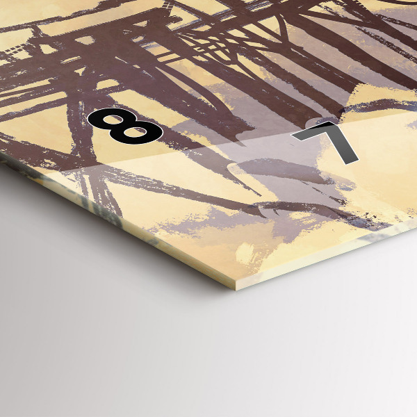 Horizontal wall clock Man on the old bridge