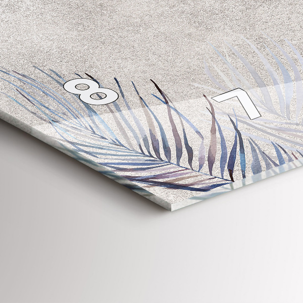 Horizontal wall clock Palm leaf