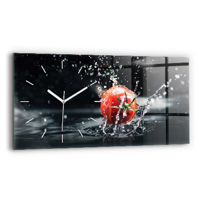 Horizontal wall clock Tomato
