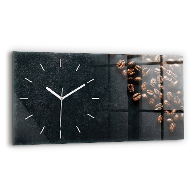 Horizontal wall clock Coffee beans