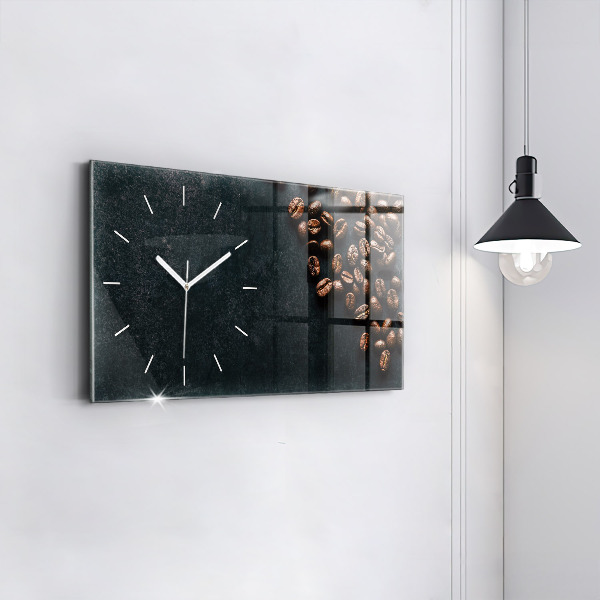 Horizontal wall clock Coffee beans