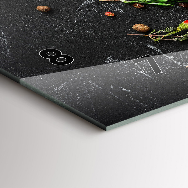 Horizontal wall clock Spices on the counter