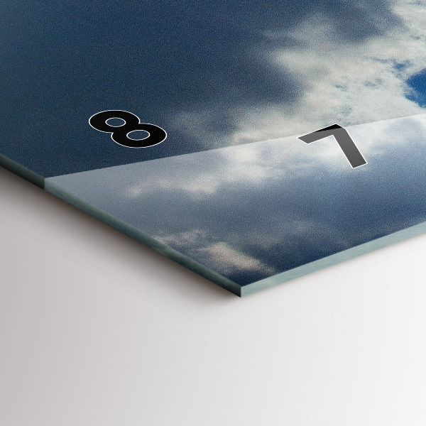 Horizontal wall clock The Polish flag against the sky