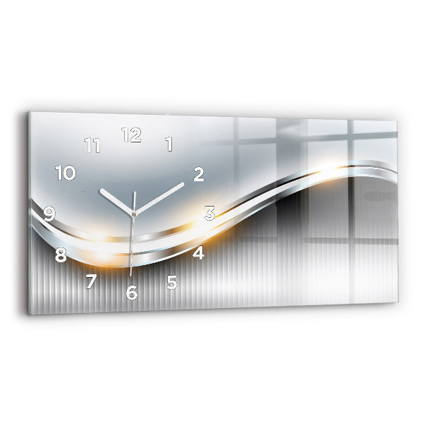 Horizontal wall clock Metal abstraction
