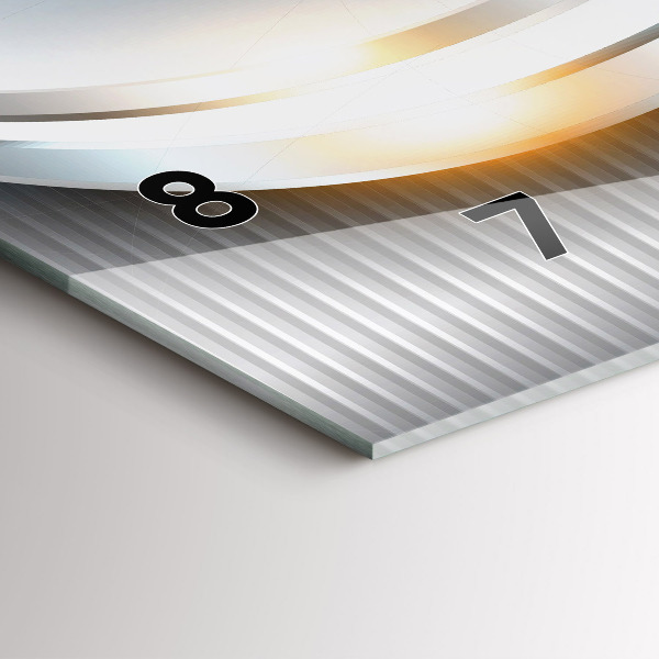 Horizontal wall clock Metal abstraction