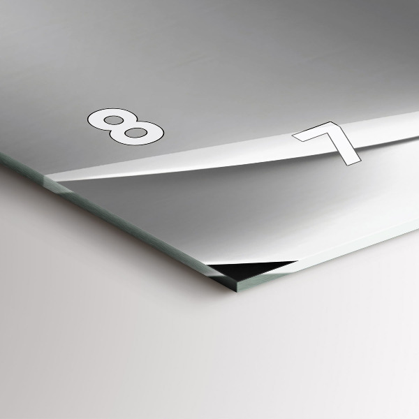 Horizontal wall clock Silver abstraction