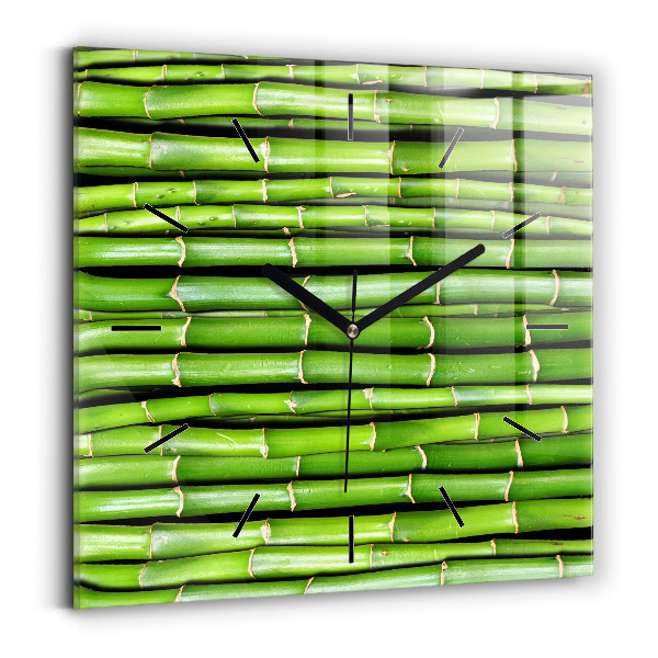 Square wall clock Asian Bamboo