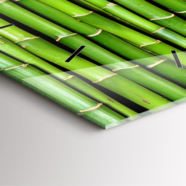 Square wall clock Asian Bamboo