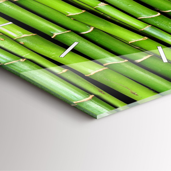 Square wall clock Asian Bamboo