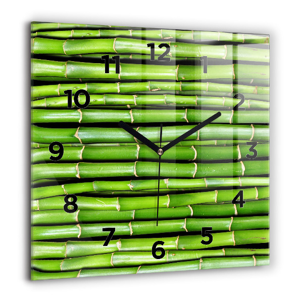 Square wall clock Asian Bamboo