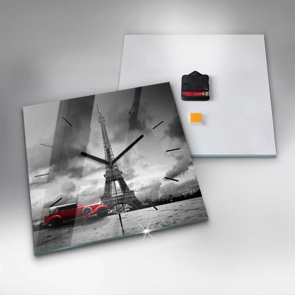 Square wall clock Effel Tower Paris