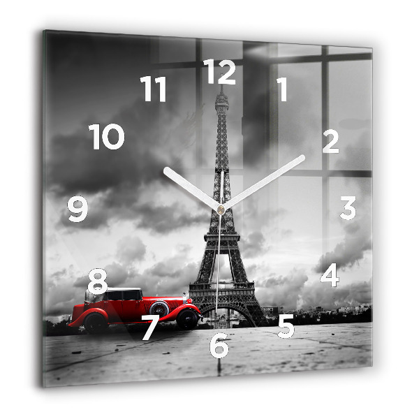 Square wall clock Effel Tower Paris