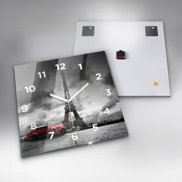 Square wall clock Effel Tower Paris