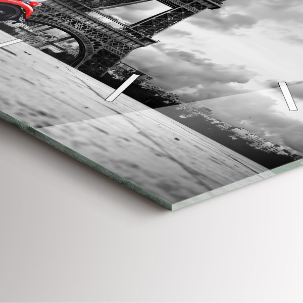 Square wall clock Effel Tower Paris