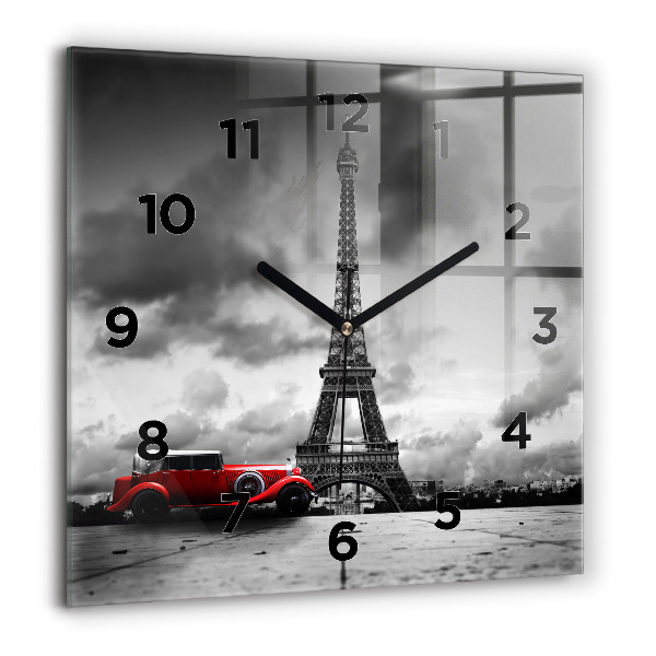 Square wall clock Effel Tower Paris