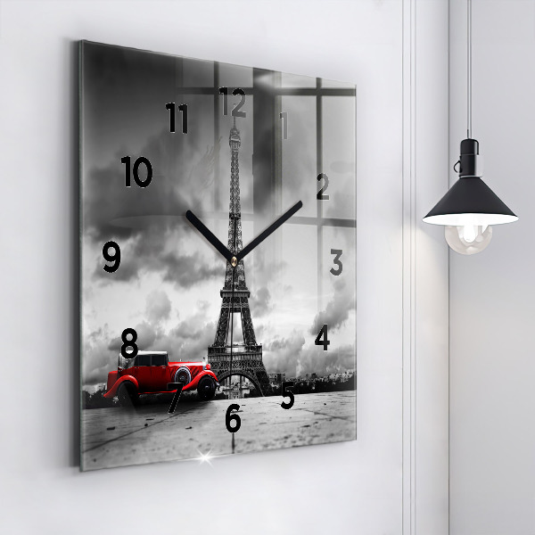 Square wall clock Effel Tower Paris