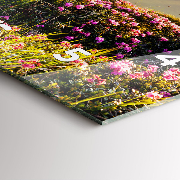 Square wall clock Mountain landscape