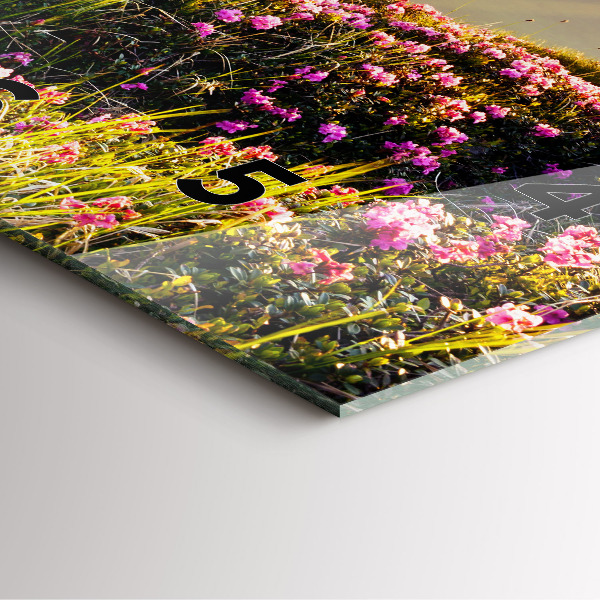 Square wall clock Mountain landscape