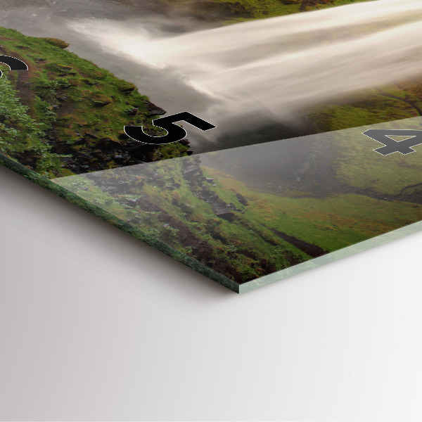 Square wall clock Waterfall in Iceland