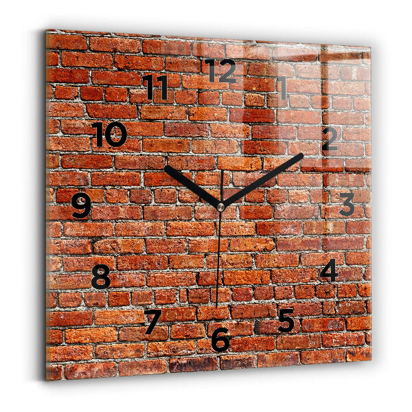 Square wall clock Old brick wall