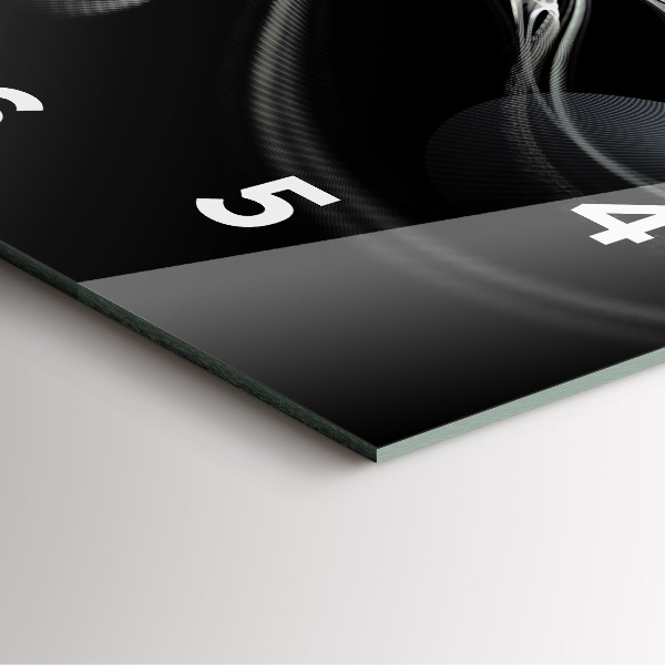 Square wall clock Abstract smoke