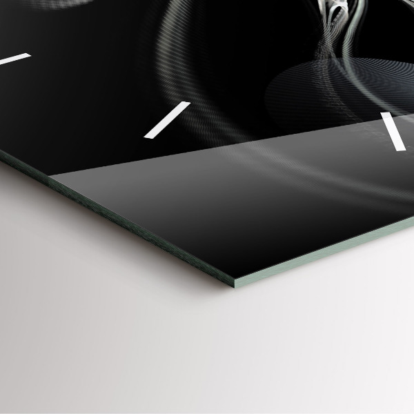 Square wall clock Abstract smoke