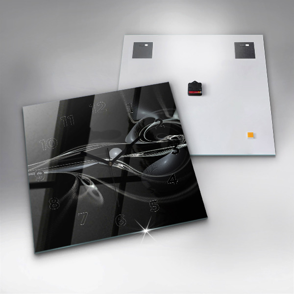 Square wall clock Abstract smoke