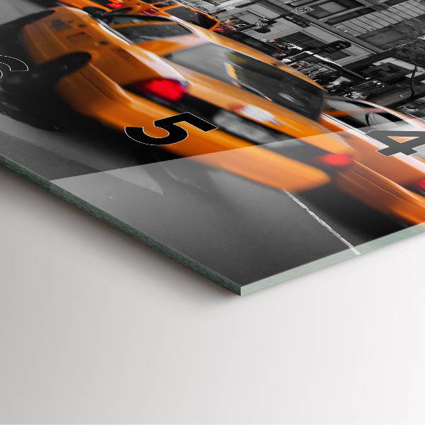 Square wall clock Manhattan and Taxis