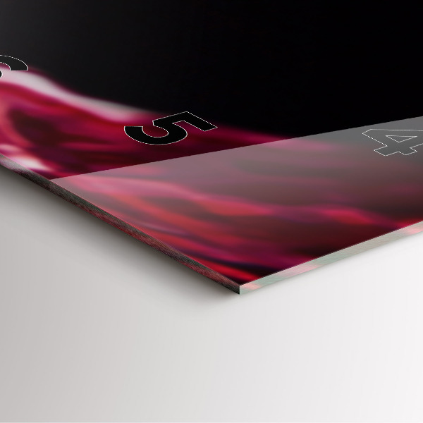 Square wall clock Red wine