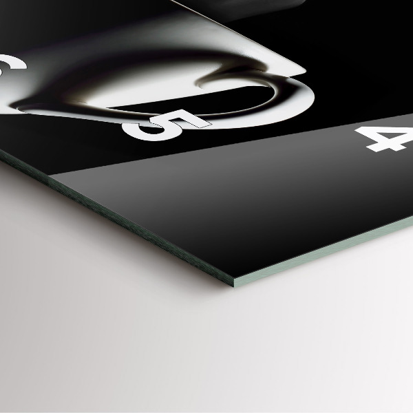 Square wall clock A cup of coffee