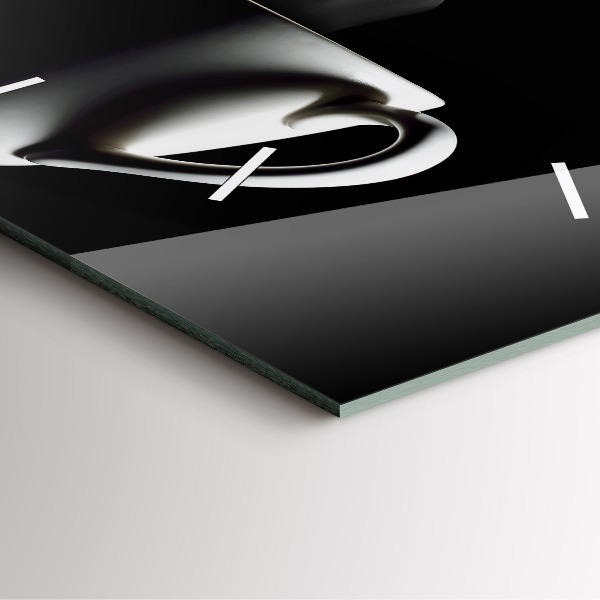 Square wall clock A cup of coffee